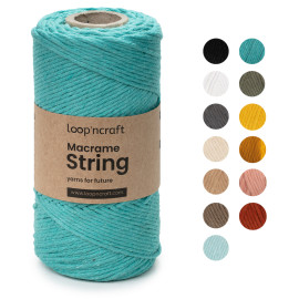 Macrame String Water Green 2mm - 250g